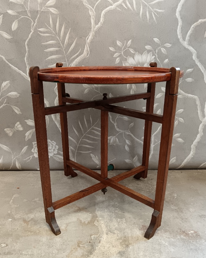 Antique Oak Revertable Folding Card Coffee Table(25).jpg